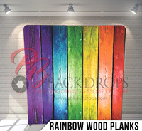Rainbow wooden plank backdrop